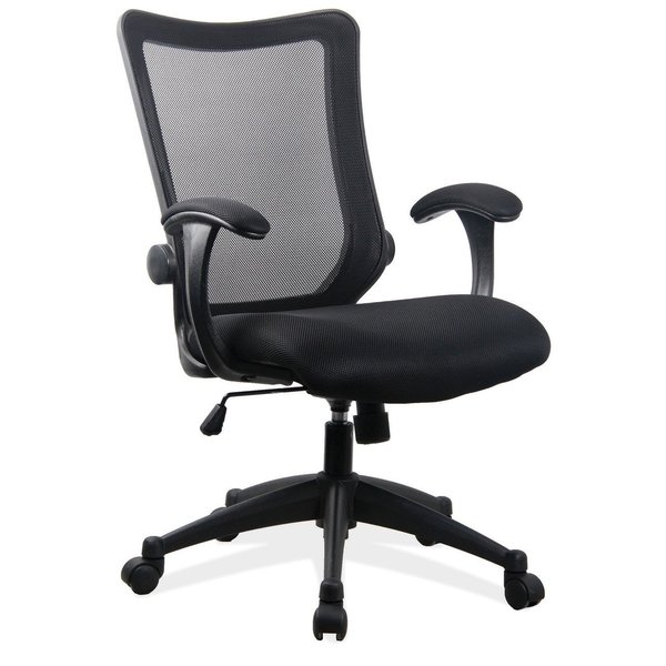Officesource Plexus Collection Mesh Back Task Chair with Arms and Black Base P11MBFSFBK